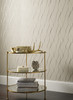 York Wallcoverings Y6201401 Dazzling Dimensions Wavy Stripe Wallpaper Off-White, Metallic Silver
