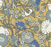 York Wallcoverings CY1514 Vincent Poppies Wallpaper Yellow