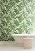 York AT7052 Tropics Bali Leaves Wallpaper bright yellow, pale to dark green, tan, brown