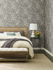 York Wallcoverings HC7518 Budding Branch Silhouette Wallpaper Brown