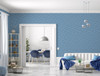 GP1900241 Blue Diagonal Peel and Stick Wallpaper Roll 20.5 inch Wide x 18 ft. Long, Blue/White