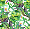 GP1900341 Banana Leaves Premium Peel and Stick Wallpaper Panel 6 Ft High x 26" Wide