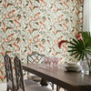 York Wallcoverings TC2652 Tropical Love Birds Wallpaper, Orange/Green/Gray/Black Prepasted Surestrip 27 In wide x 27 ft long 60.8 Sq Ft Designer Quality
