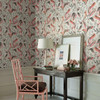 York Wallcoverings TC2652 Tropical Love Birds Wallpaper, Orange/Green/Gray/Black Prepasted Surestrip 27 In wide x 27 ft long 60.8 Sq Ft Designer Quality