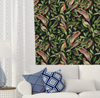 York Wallcoverings TC2651 Tropical Love Birds Wallpaper,Black / Green / Peach/ Red Prepasted Surestrip 27 In wide x 27 ft long 60.8 Sq Ft Designer Quality