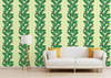 GW12021 Geometric Banana Leaf Peel and Stick Wallpaper Roll 20.5 inch Wide x 18 ft. Long Green/Purple