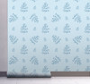 GW158041 Blue Floral on Light Blue  Peel and Stick Wallpaper Roll 20.5 inch Wide x 18 ft. Long, Blue