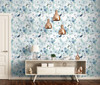 GP3011Grace and Gardenia Peel and Stick 6 Ft Watercolor Floral Butterfly Blue Green