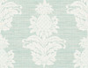 Kenneth James by Brewster PS40704 Palm Springs Pineapple Grove Turquoise Damask Wallpaper