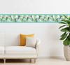 GB20011 Hummingbirds and Tropical Plants Peel and Stick Wallpaper Border 10in Height x 15ft Long Blue Green