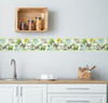 GB20021 Butterflies and Tropical Plants Peel and Stick Wallpaper Border 10in Height x 15ft Long Green Yellow Blue