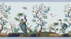 GB50031 Chinoiserie Herons  Peel and Stick Wallpaper Border 10in Height x 15ft Long Blue Green White