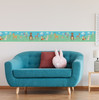 GB90031 Forest Animals Peel and Stick Wallpaper Border 10in Height x 15ft Long Blue Green Tan