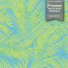 GW2122 Paint Spattered Palms Peel and Stick Wallpaper Roll 20.5 inch Wide x 18 ft. Long, Green/Blue