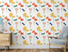 GW5081 Poppies and Dragonflies Peel and Stick Wallpaper Roll 20.5 inch Wide x 18 ft. Long, Yellow/Orange/Blue