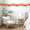 GB20031 Hibiscus and Butterfly Peel and Stick Wallpaper Border 10in Height x 15ft Long Pink Green Off White Yellow