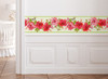 GB20031 Hibiscus and Butterfly Peel and Stick Wallpaper Border 10in Height x 15ft Pink Green by Grace & Gardenia Designs