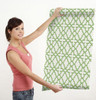 GN0051 Trellis Pattern Fine Wallpaper Roll size 26 inch Wide x 27 ft. Long, Green