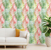 GW2161 Abstract Palms Peel and Stick Wallpaper Roll 20.5 inch Wide x 18 ft. Long, Pink/Green