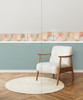 GB10021 Seashells Peel and Stick Wallpaper Border 10in Height x 15ft Light Green Pink Orange