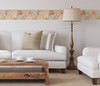 GB10021 Seashells Peel and Stick Wallpaper Border 10in Height x 15ft Light Green Pink Orange by Grace & Gardenia Designs