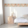 GB10021 Seashells Peel and Stick Wallpaper Border 10in Height x 15ft Light Green Pink Orange by Grace & Gardenia Designs