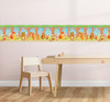 GB90081 Woodland Families Peel and Stick Wallpaper Border 10in Height x 15ft Brown Green Red Blue