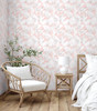 GW0111 Triangles on Marble Peel and Stick Wallpaper Roll 20.5 inch Wide x 18 ft. Long, Pink