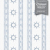 GW1061 Captain's Wheels and Knots Peel and Stick Wallpaper Roll 20.5 inch Wide x 18 ft. Long, Cerulean Slate Blue Gray