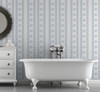 GW1061 Captain's Wheels and Knots Peel and Stick Wallpaper Roll 20.5 inch Wide x 18 ft. Long, Cerulean Slate Blue Gray