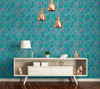 GW7011 Watercolor Moroccan Pattern Peel and Stick Wallpaper Roll 20.5 inch Wide x 18 ft. Long, Turquoise Purple Blue Tan Wall paper for Accent wall Bedroom Kitchen