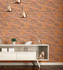 GW7021 Grace & Gardenia Rustic Orange Brick Peel and Stick Wallpaper Roll 20.5 inch Wide x 18 ft. Long, Light Orange Beige Brown