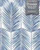 GW2016 Grace & Gardenia Tropical Blue Palm Leaf Peel and Stick Wallpaper Roll 20.5 inch Wide x 18 ft. Long, Blue