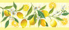 GB50121 Grace & Gardenia Lemon Flower Peel and Stick Wallpaper Border 10in Height x 15ft Yellow Green White