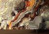 GM0090 Grace & Gardenia Onyx Marble Premium Peel and Stick Mural 13ft. wide x 10ft. height, Orange Gray Beige Brown