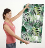 GW2211 Grace & Gardenia Modern Tropical Palm Foliage Peel and Stick Wallpaper Roll 20.5 inch Wide x 18 ft. Long, Green White Black