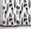 GW3031 Grace & Gardenia Exotic Feathers Peel and Stick Wallpaper Roll 20.5 inch Wide x 18 ft. Long, Black/White