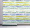 GW6031 Grace & Gardenia Watercolor Brush Strokes Peel and Stick Wallpaper Roll 20.5 inch Wide x 18 ft. Long, Blue Green Yellow