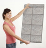GW7071 Grace & Gardenia Concrete Geometric Tile Peel and Stick Wallpaper Roll 20.5 inch Wide x 18 ft. Long, Gray