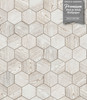 GW7081 Grace & Gardenia Wooden Hexagon Pattern Peel and Stick Wallpaper Roll 20.5 inch Wide x 18 ft. Long, Beige