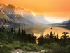 GM0020 Grace & Gardenia Glacier National Park Premium Peel and Stick Mural 13ft. wide x 10ft. height, Orange Green Yellow