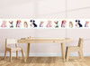 GB30021 Kittens & Puppies Peel and Stick Wallpaper Border 10in Height x 15ft Long, Off White Brown Blue