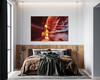 GM001F Grace & Gardenia Antelope Canyon Premium Peel and Stick Mural 69 inch wide x 46 inch height Orange Yellow