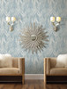 York Y6230803 Antonina Vella Ebru Marble Wallpaper Bright Blue