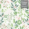 GW4043 Grace & Gardenia Folk Style Art Garden Peel and Stick Wallpaper Roll 20.5 inch Wide x 18 ft. Long, Green Peach Blush