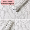 White Marble Commercial Grade Contact Paper Peel & Stick Wallpaper Self Adhesive Removable 24" x 195 In