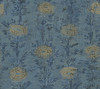 York Wallcoverings AF6520 French Marigold Wallpaper Blue, Gold