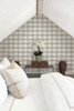 York Wallcoverings FH4083 Woven Buffalo Check Wallpaper Linen