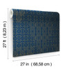 York Wallcoverings Bohemian Luxe BO6673 Modern Chandelier Wallpaper Blue