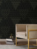 York Wallcoverings Bohemian Luxe BO6674 Modern Chandelier Wallpaper Black